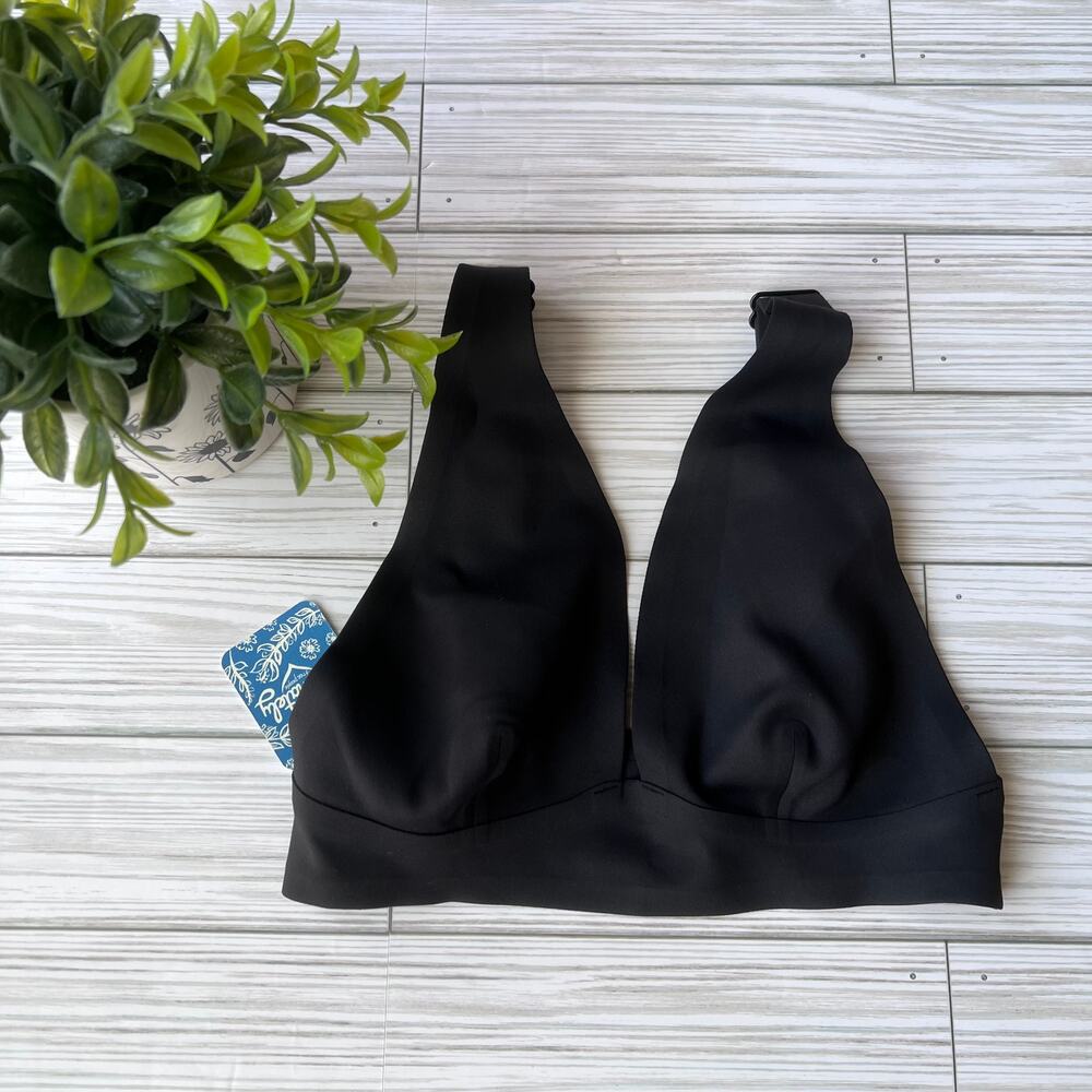 NWT Free People Black Erin Scuba Layering Unpadded Stretch Bralette Size: XS